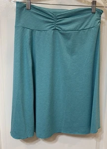 Tranquility by Colorado Abbigliamento Gonna Linea A Righe Teal Verde Acqua Medium  - Foto 1 di 7