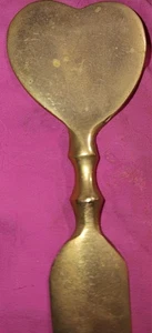 Vintage Solid Brass Heart Shaped Letter Opener 7. 5 inches Engraveable - Picture 1 of 7