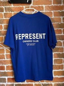 Camiseta Represent para hombre talla M de gran tamaño con logotipo grande en azul - Imagen 1 de 6
