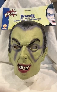 Vintage 1998 Dracula Vampir Halloween Maske Universal Studio Monster Neu mit Etikett - Bild 1 von 5