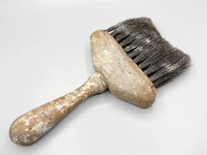 VINTAGE SCHWERER MALERPINSEL MIT HOLZGRIFF SAMMLERSTÜCK DEKOR WERKZEUG - Bild 1 von 6