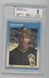 1987 Fleer rookie #604 Barry Bonds rc BGS 8 PIRATES GIANTS HOME RUN KING - Picture 1 of 1