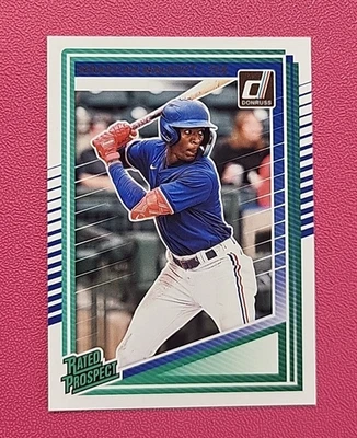 Sebastian Walcott - Texas Rangers - 2025 Donruss - Rated Prospect - #103 - RC - Image 1 of 2