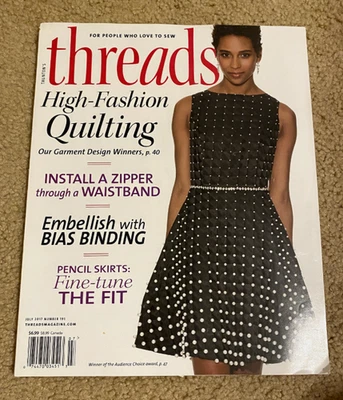 Threads Magazine July 2017 High Fashion Quilting - Image 1 of 2