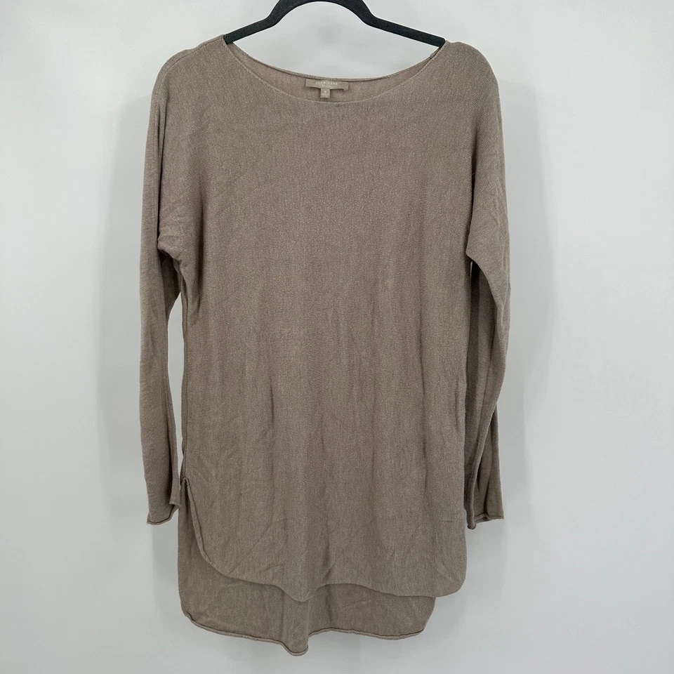 Suéter túnica Joan Vass para mujer talla S mezcla de cachemir minimalista capas neutras Foto 1 de 4