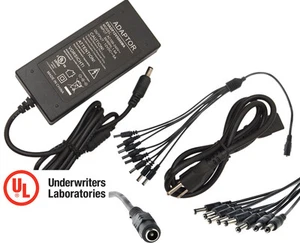 UL 12V DC 5A Power Supply Adapter 110/240 12 V Volt 12Volt 5000mA 5 A Amp 5 Amp - Picture 1 of 7