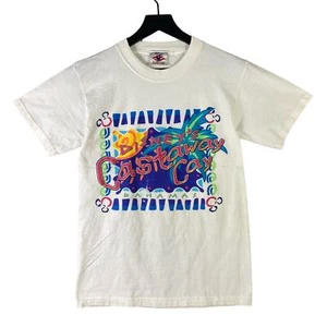 T-shirt vintage Disney Castaway Cay Bahamas unisex S stampa grafica multicolore - Foto 1 di 10