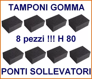 set 8 PEZZI TAMPONI per PONTI SOLLEVATORI H 80 tampone -corghi ravaglioli omcn @ - Foto 1 di 1