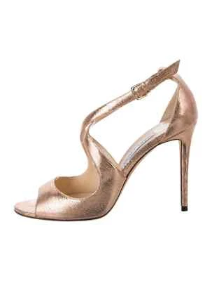 JIMMY CHOO Metallic & Orange Suede Animal Print D'Orsay Pumps SZ 10 40 Good Cond - Image 1 of 4