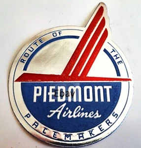 Etiqueta de equipaje original de PIEDMONT Airlines años 40-50 4 1/2 pulgadas x 3 pulgadas - Imagen 1 de 1