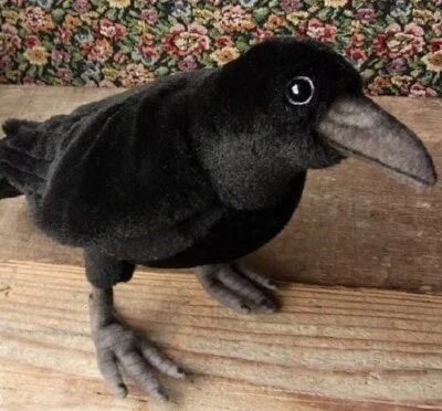Crow Realistic Stuffed Plush Doll HANSA BH6266 - image 1 of 4