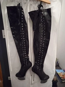 Lach Extrem High Heels Stiefel Overknees Gr 39 - Bild 1 von 7