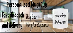 Personalisierte Tasse Foto Logo und Text selber machen Geschenk - Bild 1 von 1