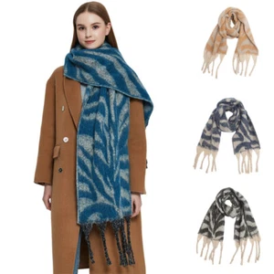 Sciarpa inverno/autunno sciarpa jacquard sciarpa moda modello zebra sciarpa spessa nappa - Foto 1 di 22