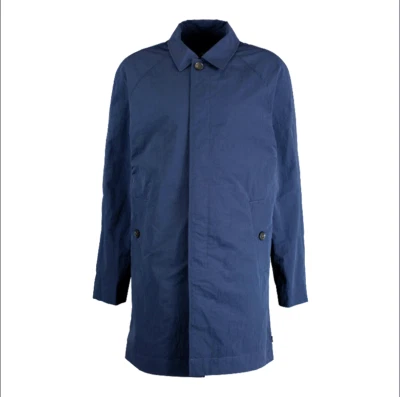 DOCKERS Men's Navy Button Down Mac Water Resistant Jacket - Image 1 of 4