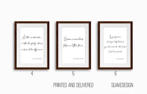 Motivational Walt Disney Zitat Drucke berühmte inspirierende minimalistische Wandkunst Set 2 - Bild 1 von 6