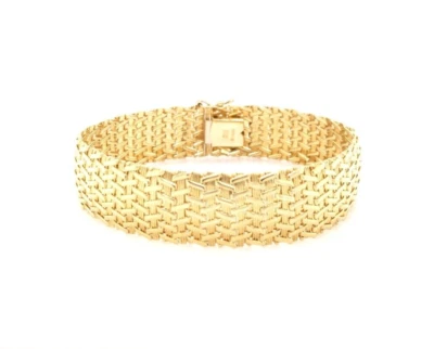 PULSERA ITALIANA ORO AMARILLO 14KT LONGITUD 7 1/2", 24 GRAMOS unisex hombre mujer Foto 1 de 4