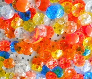 LEGO Boat Stud Translucent Plate, Round 2x2 Rounded Bottom part 2654 25 pieces - Picture 1 of 3