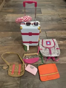 Muñeca American Girl Viaje en Estilo Equipaje con Ruedas Maleta y Viaje Lote Aleatorio - Imagen 1 de 14