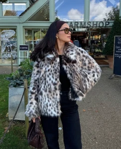 NEU ZARA 2024 ZW COLLECTION KUNSTFELL LEOPARD JACKE MANTEL GR. M 8490/241 SELTEN - Bild 1 von 6