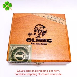 Caja de cigarros de madera vacía Olmec Robusto 5 x 50 6,25" x 5,75" x 2" - Imagen 1 de 10