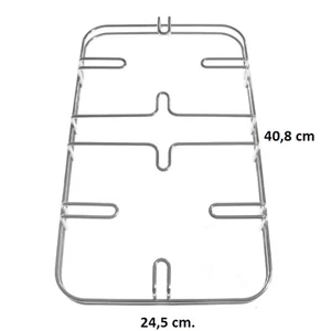 Griglia 2 fuochi in acciaio per cucina a gas Nardi 40,8 x 24,5 cm. - Foto 1 di 1