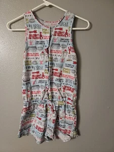 Friends Multicolor Shorts Jumpsuit Romper Junior Size L - Picture 1 of 4