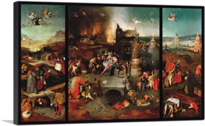 ARTCANVAS The Temptation of Saint Anthony Canvas Art Print by Hieronymus Bosch - Picture 1 of 15