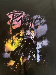Prince T-Shirt Men's Size L Black Graphic Official Prince Estate New Purple Rain - Picture 1 of 8