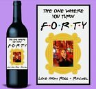 Friends Theme Birthday Gift Personalised Wine Bottle Label With Photo ANY AGE 
