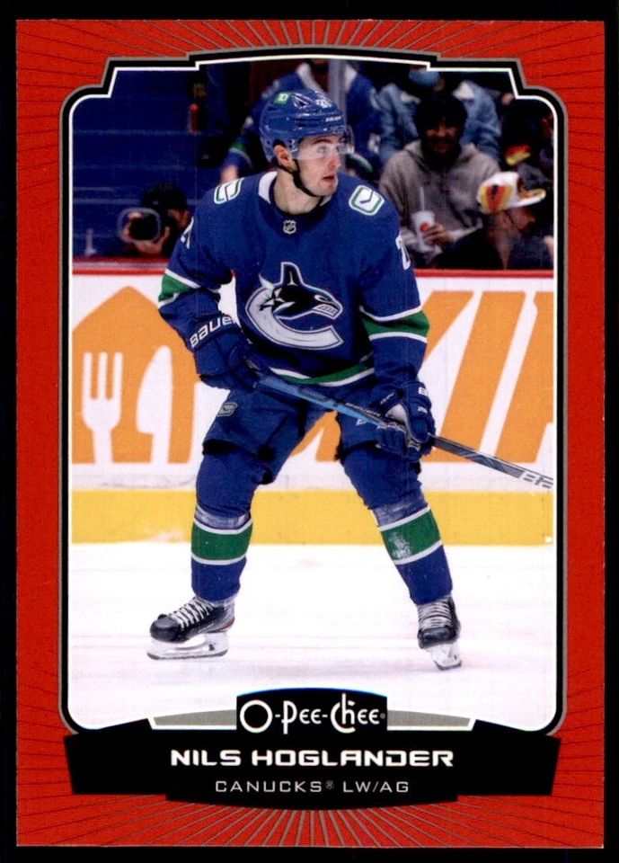 2022-23 O-PEE-CHEE RED BORDER SSP NILS HOGLANDER VANCOUVER CANUCKS #230 - Image 1 of 2