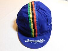 VTG CAMPAGNOLO HAT CAP BIKE CYCLE ITALY BLUE RAINBOW APIS