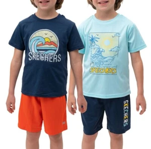 Skecher's Boy's 4-Pack Cotton Tees & Active Shorts Playwear Set 5T - Picture 1 of 8