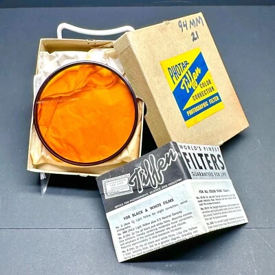 MINT NOS Tiffen Photar 94MM B&W Color Correction Filter #21 Deep Orange USA - Image 1 of 4