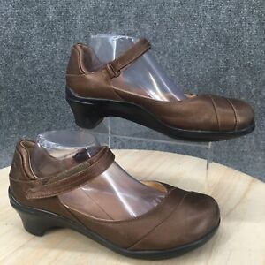 Aravon Shoes Womens 9.5 EE Maya Mary Jane Bronze Leather Casual Hook & Loop 