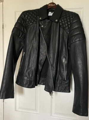 Chaqueta de cuero para motociclista TOPMAN motocicleta moto hombre L negra Foto 1 de 4