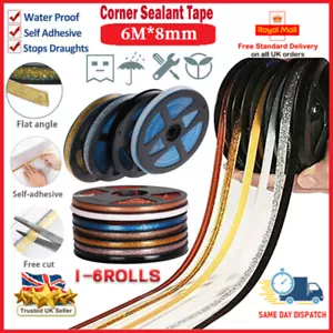 Bath Kitchen Caulk Tape Sealant Strip PVC Self Adhesive Toilet Wall Sealing Tape - Picture 1 of 31