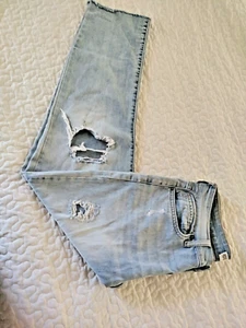 RSQ jeans vintage mom blue light wash 11/30 mom jean Ankle Distressed Stretch B - Picture 1 of 16