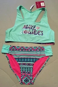 NWT So 2pc Bikini Set 16 Girls Make Waves SR$40 Reversible Top UV Protection 50+ - Picture 1 of 8