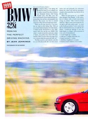 1999 BMW 328i Original Car Review Report Print Article J980 Foto 1 de 3