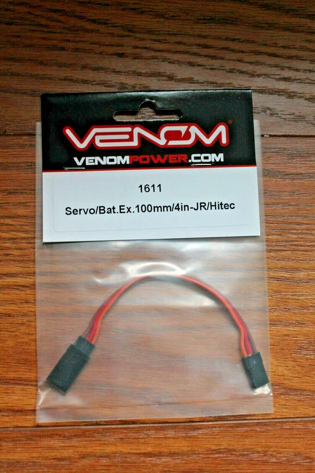 Venom Servo and Battery Extension Lead 100mm/4in for JR and Hitec Connectors - Image 1 of 1