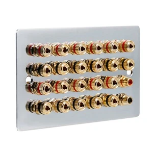 Altavoz 11.2 Audio Pulido Cromo Pared Plana Placa Facial Sin Soldar  - Imagen 1 de 8