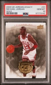 2009 Upper Deck Legacy Gold Edition #31 Michael Jordan PSA 10 Hall of Fame Set - Picture 1 of 2
