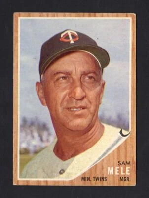 1962 TOPPS SAM MELE #482 MG TWINS EX+ (REF 10351) - Image 1 of 2