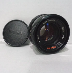 Lente de montaje Rollei HFT Planar 50 mm f/1,8 Rollei QBM de colección hecha en Singapur usada en excelente estado - Imagen 1 de 12