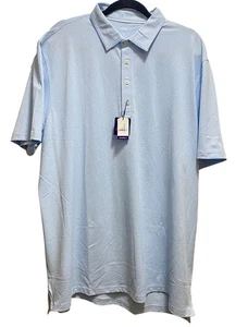 JOHNNIE O Prep Performance Polka Dot Fields Light Blue Short Sleeve Polo XL - Picture 1 of 10