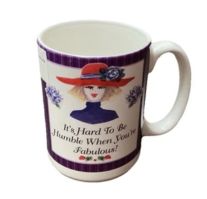 Y2K Coffee Mug Red Hat Club “It’s Hard To Be Humble When You’re Fabulous!” NWT - Picture 1 of 9