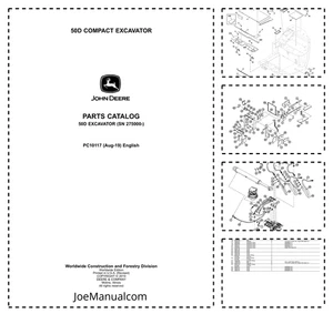 John Deere 50D Kompaktbagger Teilekatalog PC10117 PDF - Bild 1 von 1