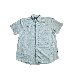 Howler Bros Herren Medium Open Country Tech Hemd Blau Agave Pearl Snap Western - Bild 1 von 7