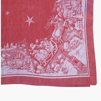 Williams Sonoma Twas The Night Before Christmas Tablecloth 70 x 89" Linen Cotton - Image 1 of 4